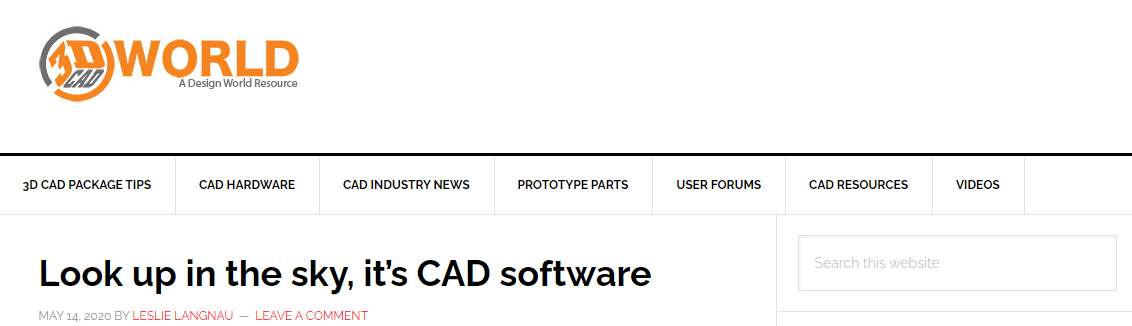3DCADWorld - Look up in the sky, it’s CAD software